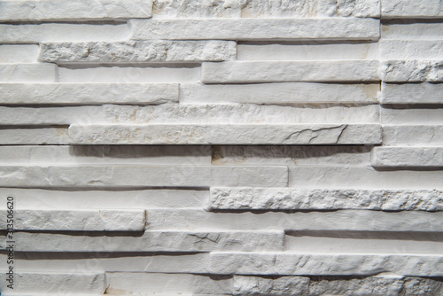 White brick texture. Plaster white brick, composition on the wall.