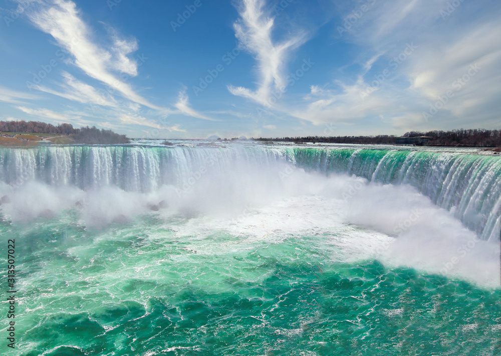 Canada, Scenic Niagara Waterfall, Horseshoe Falls, Canadian side Canada, Scenic Niagara Waterfall, Horseshoe Falls, Canadian side