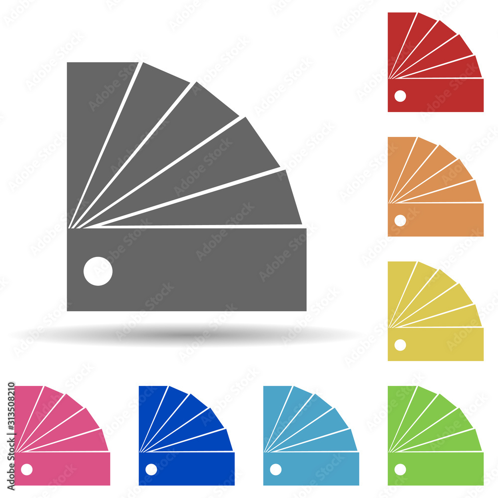 Naklejka Color swatch in multi color style icon. Simple glyph, flat vector of business icons for ui and ux, website or mobile application