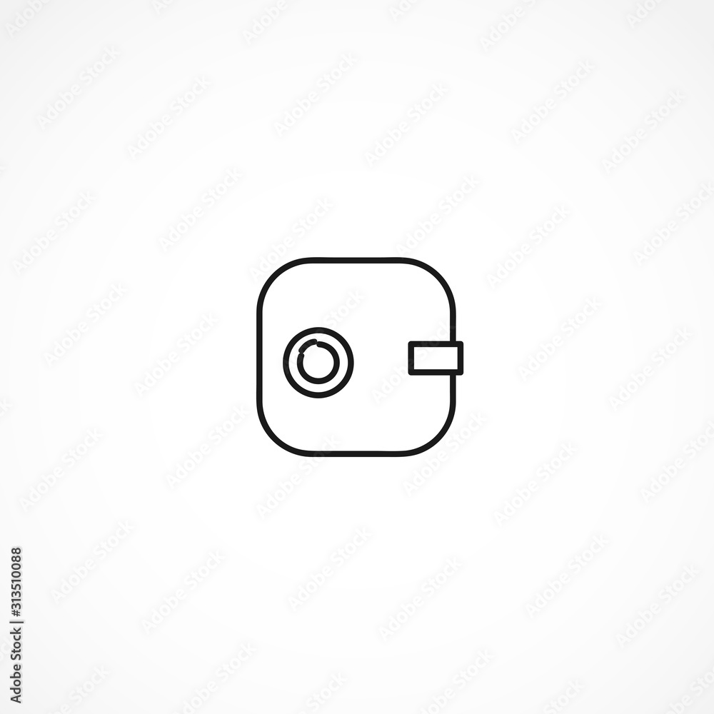 Safe icon on white background Safe icon on white background