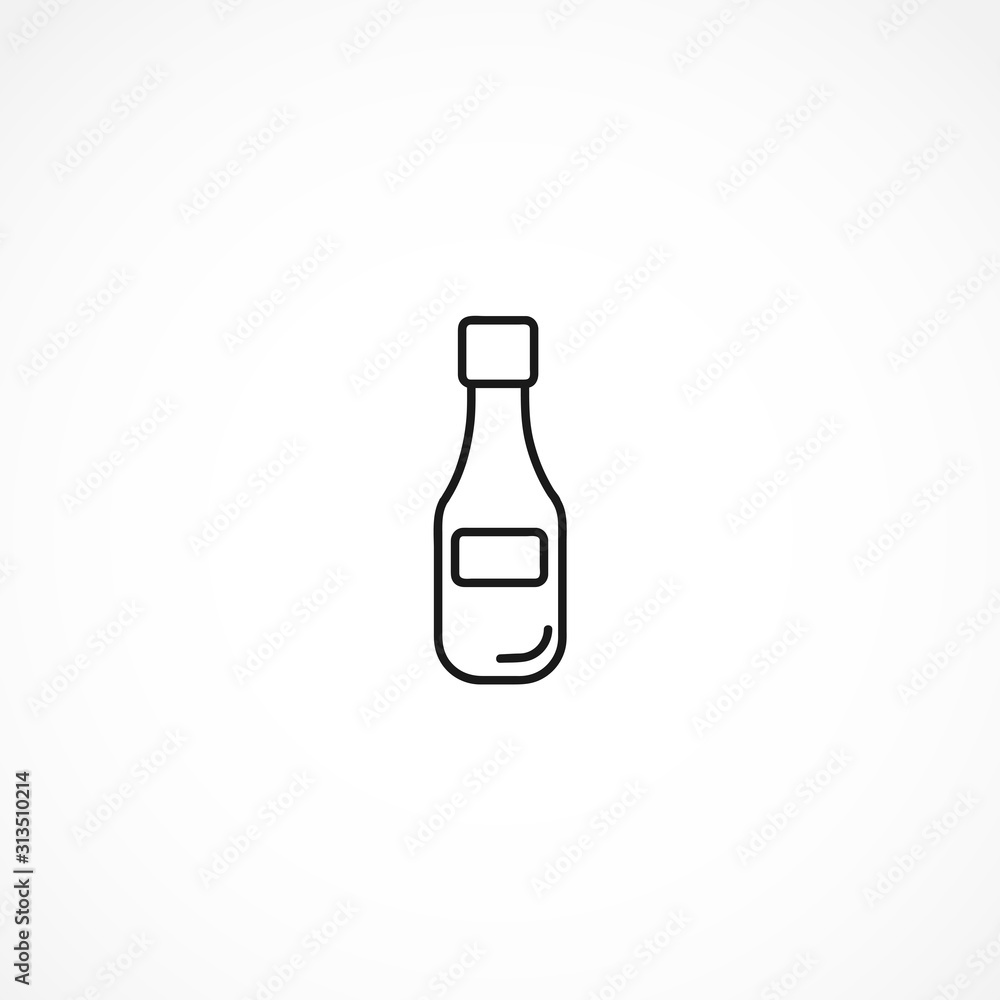 milk bottle icon on white background milk bottle icon on white background