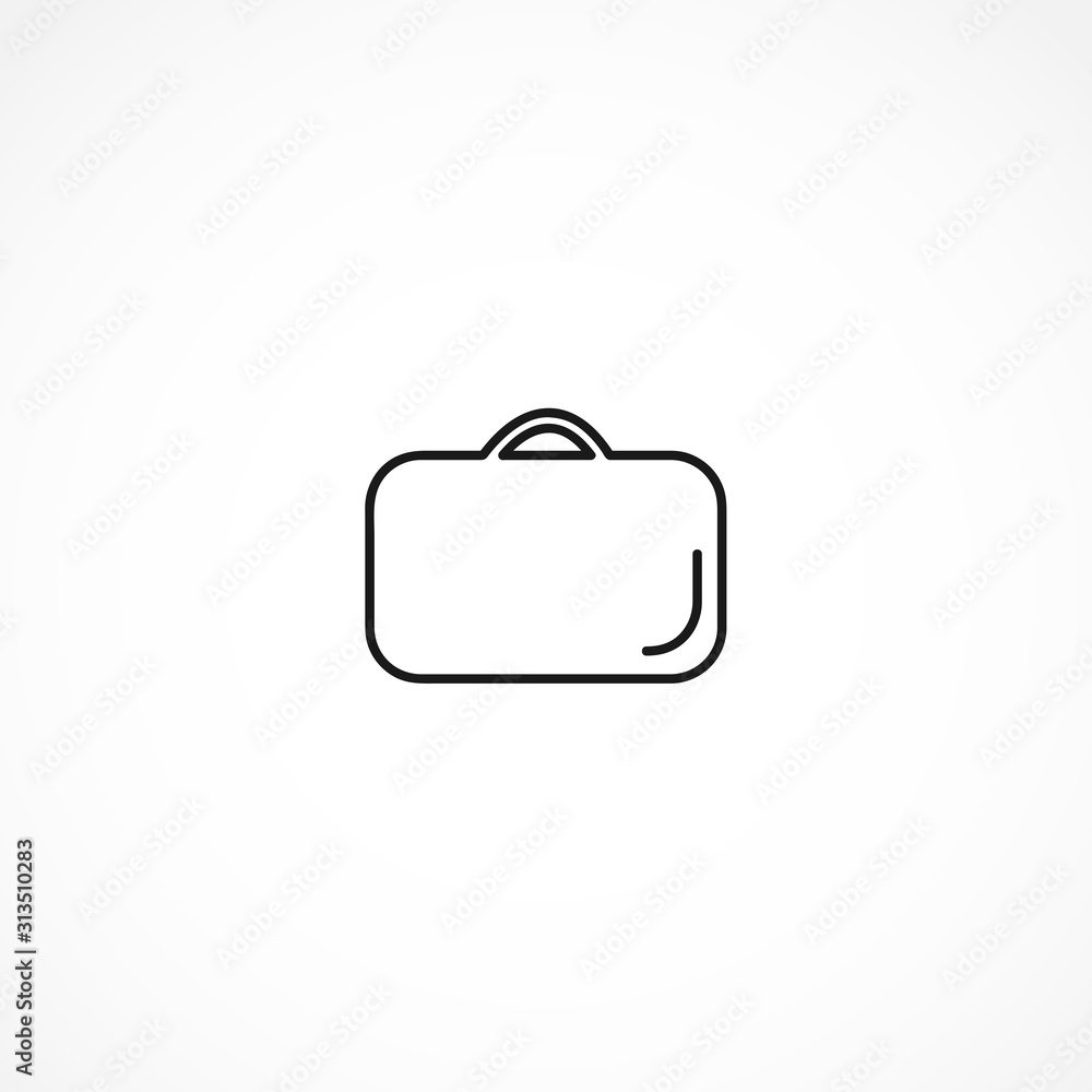 briefcase icon on white background briefcase icon on white background