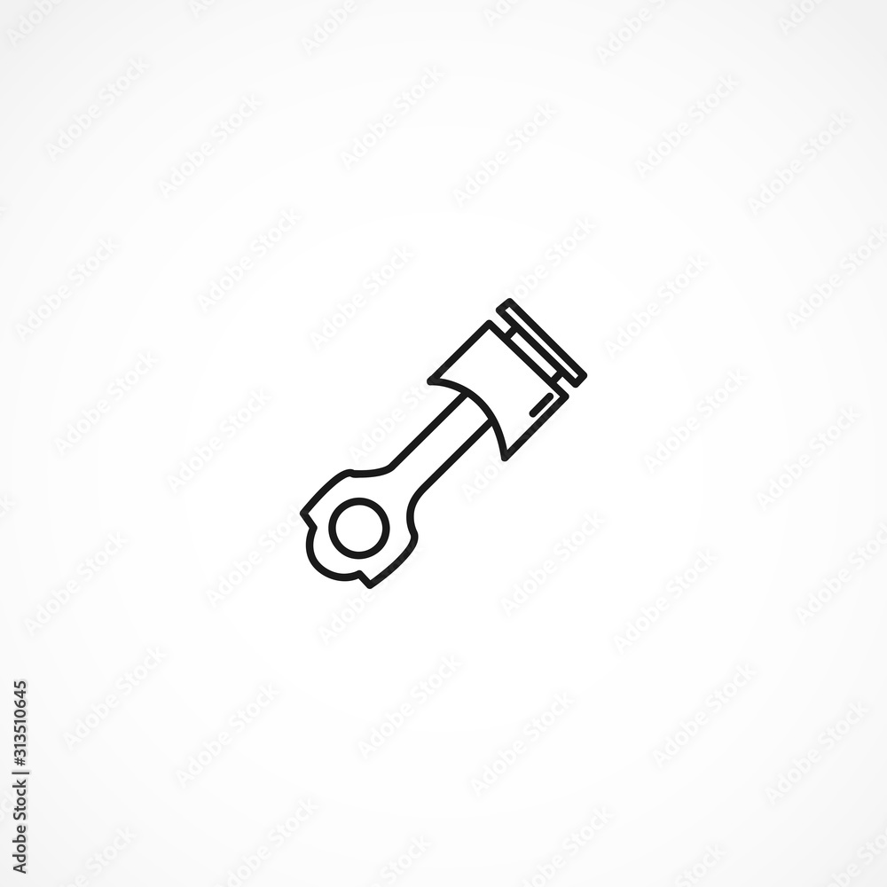 car piston icon on white background car piston icon on white background