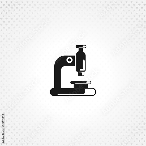 microscope icon on white background