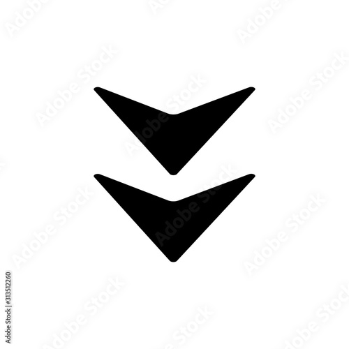Free Download Arrow down icon. Simple pointer icons for ui and ux, website or mobile application - GFXLoad