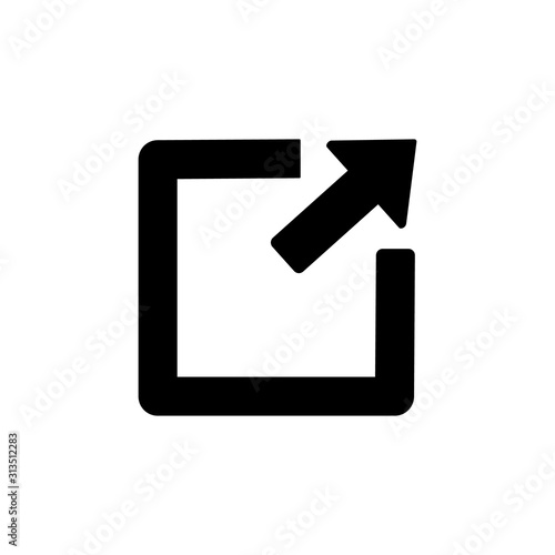 Arrow expand icon. Simple pointer icons for ui and ux, website or mobile application