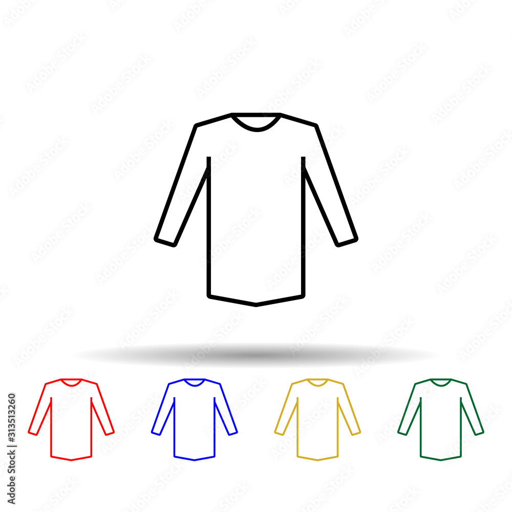 blouse clothing woman multi color style icon. Simple thin line, outline vector of clothes icons for ui and ux, website or mobile application blouse clothing woman multi color style icon. Simple thin line, outline vector of clothes icons for ui and ux, website or mobile application