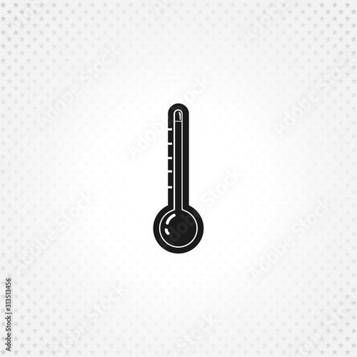 weather thermometer icon on white background