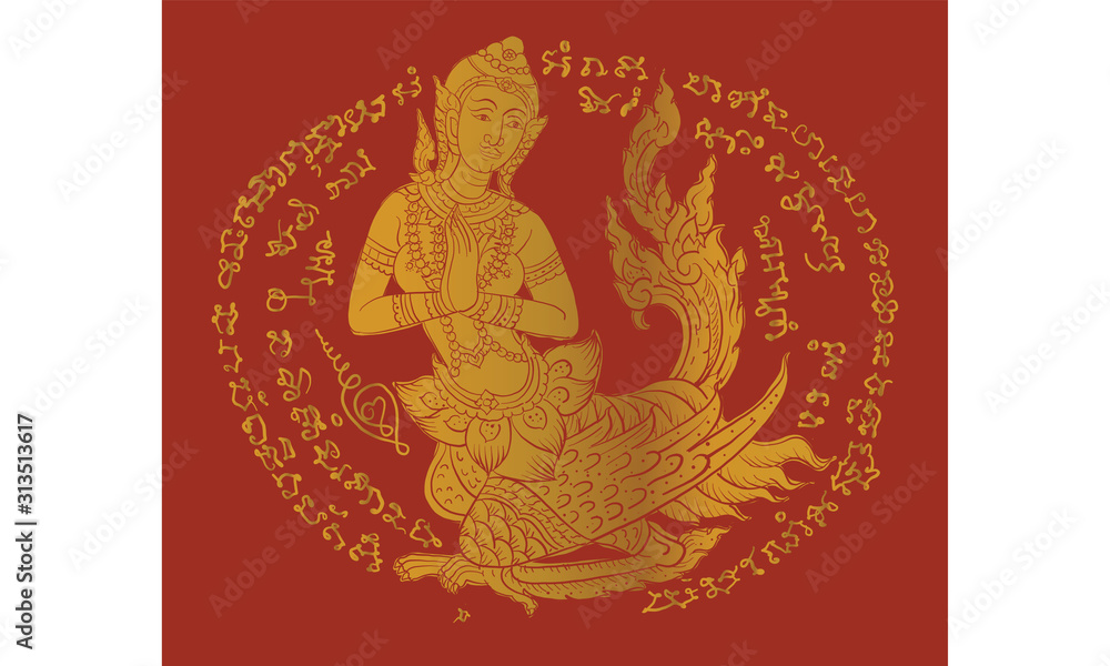 hai traditional tattoo, Thai traditional painting in temple, vector Thai traditional tattoo vector hai traditional tattoo, Thai traditional painting in temple, vector Thai traditional tattoo vector