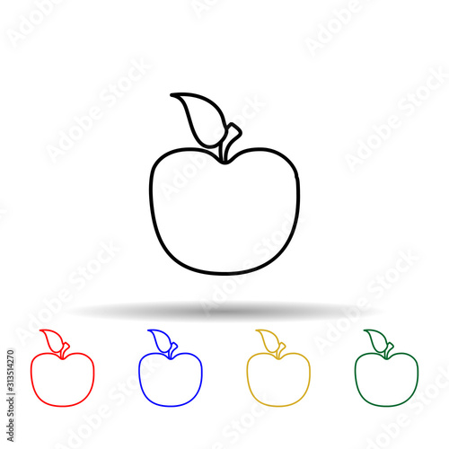 an Apple sketch multi color style icon. Simple thin line, outline vector of education icons for ui and ux, website or mobile application
