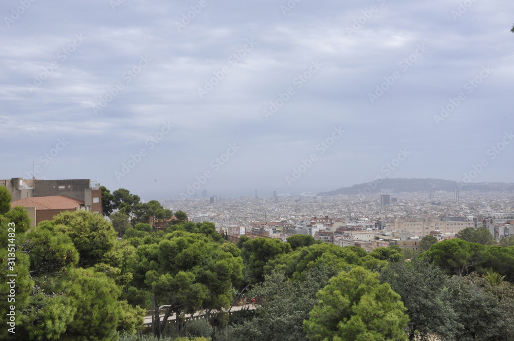 view of the city in Barcelona Spain