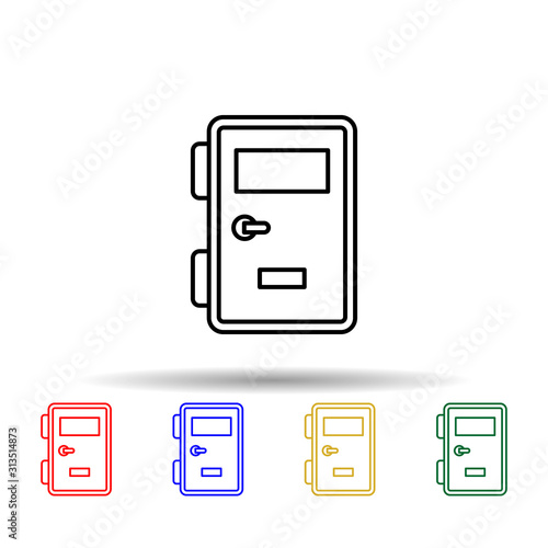 Free Download Jail, lock, door multi color style icon. Simple thin line, outline vector of law and justice icons for ui and ux, website or mobile application - GFXLoad