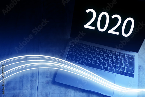 2020 Laptop on the desk