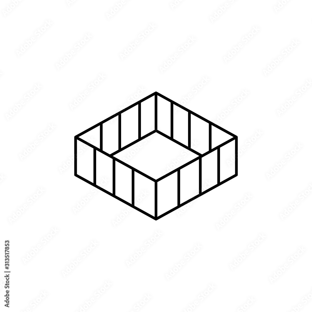 Box opened icon. Simple line, outline vector of packaging icons for ui and ux, website or mobile application Box opened icon. Simple line, outline vector of packaging icons for ui and ux, website or mobile application