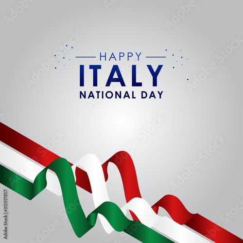 Italy National Day For Celebrate With Tricolor Flag