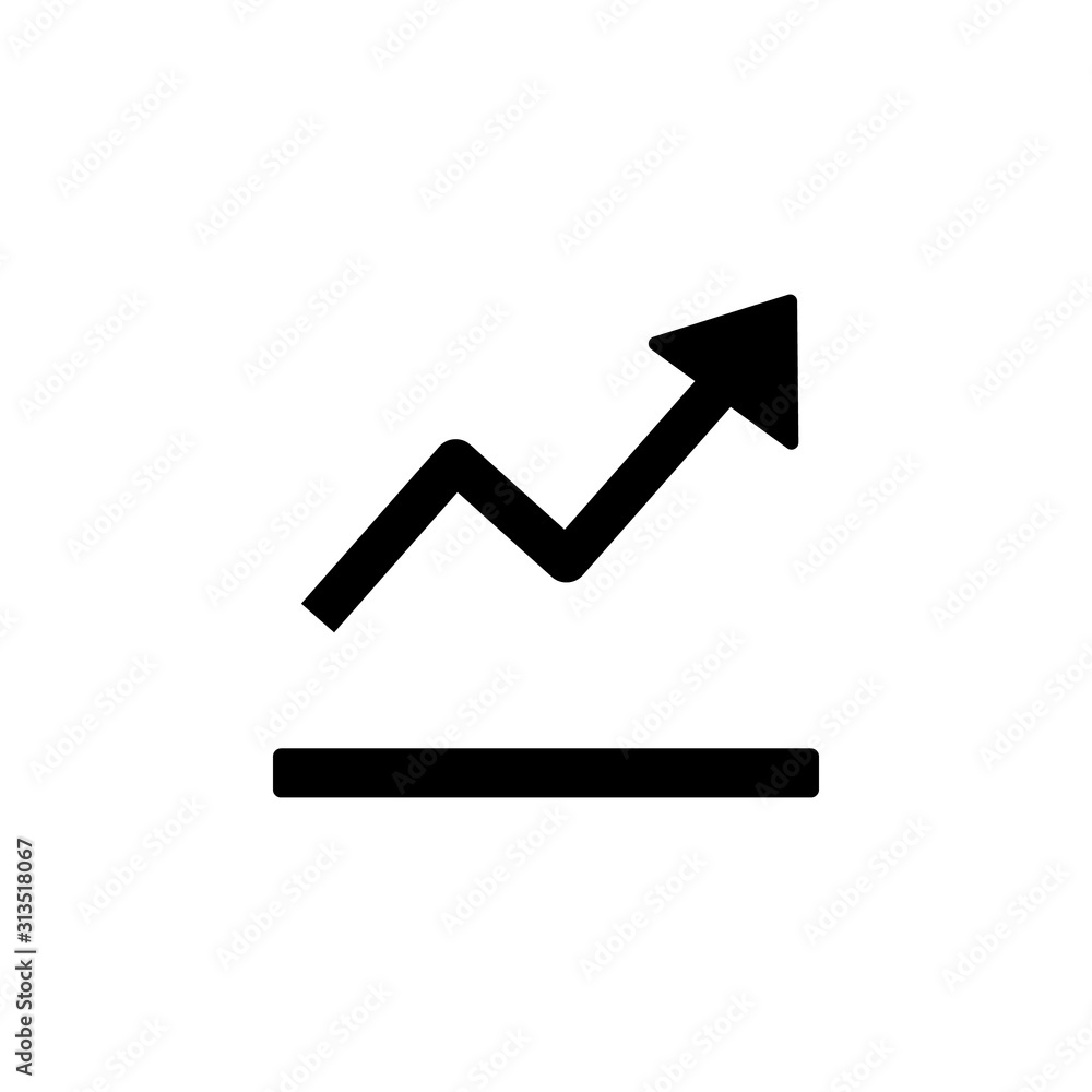 Chart arrow up icon. Simple business performance icons for ui and ux, website or mobile application Chart arrow up icon. Simple business performance icons for ui and ux, website or mobile application