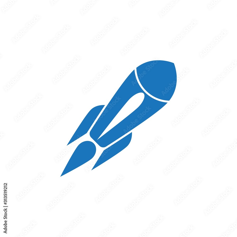 Rocket ilustration logo Rocket ilustration logo