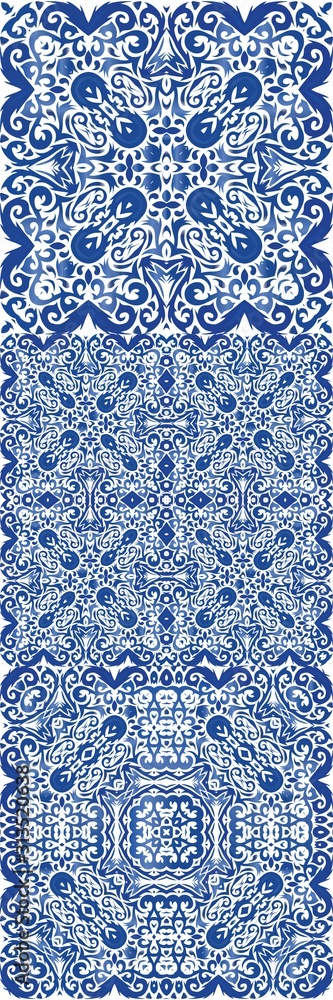 Ornamental azulejo portugal tiles decor.