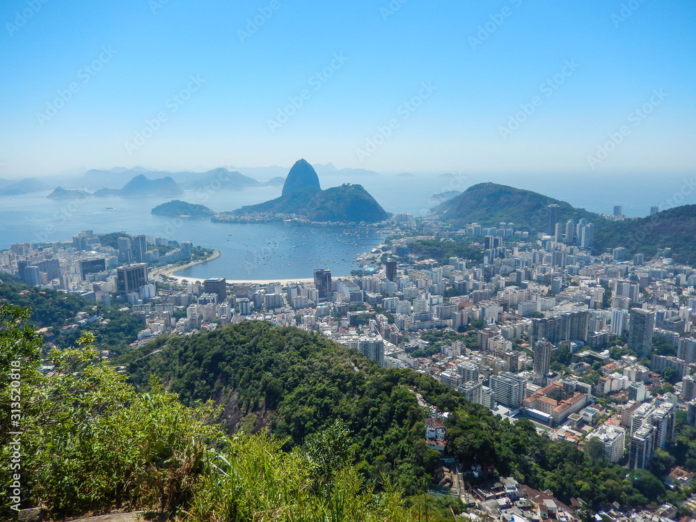 View from the Cristo de Corcovado viewpoint in Rio de Janeiro - Brazil