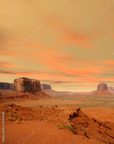 Sunset Monument Valley Arizona Navajo Nation photo