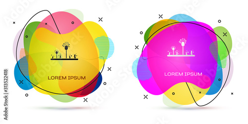 Color Mold icon isolated on white background. Abstract banner with liquid shapes. Vector Illustration