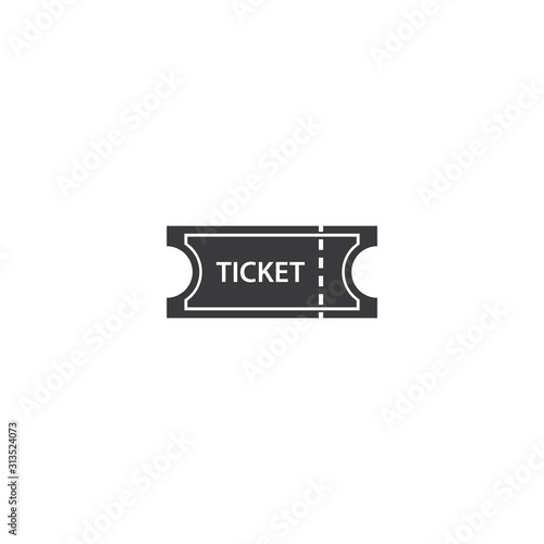Ticket logo icon vector