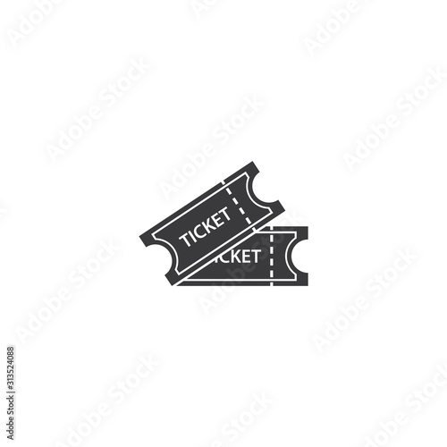 Ticket logo icon vector