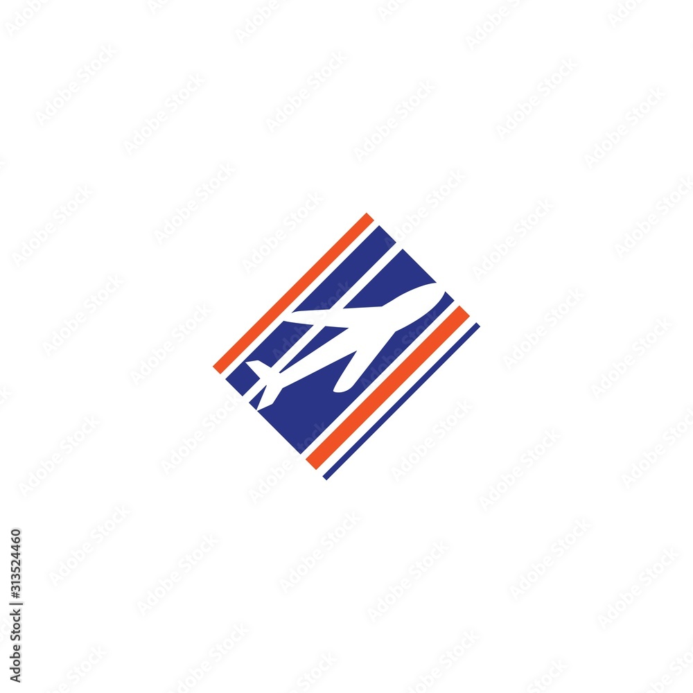Fototapeta premium Plane Travel logo vector