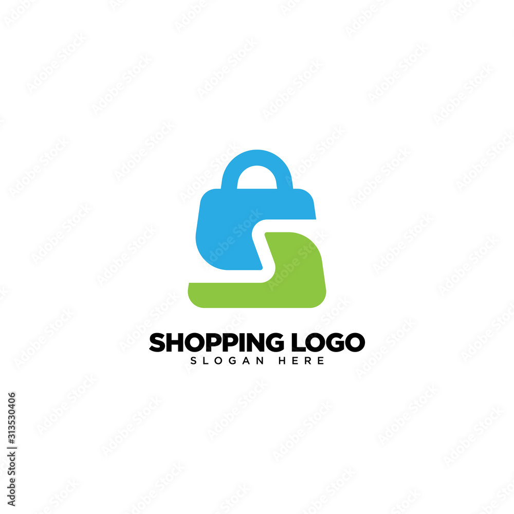 Letter S on Shop Logo Design