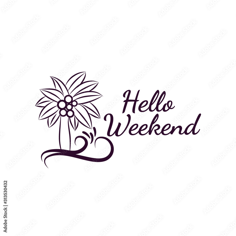 Hello Weekend hand written lettering. Modern brush calligraphy. Inspirational quote for greeting card, poster. Vector illustration. Hello Weekend hand written lettering. Modern brush calligraphy. Inspirational quote for greeting card, poster. Vector illustration.