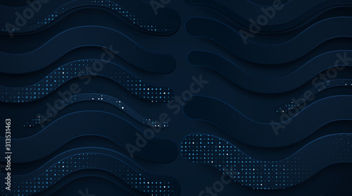 Abstract template dark blue luxury premium background. Vector illustration