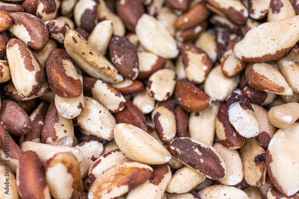 Brazil Nuts on display in a grocery store Brazil Nuts on display in a grocery store