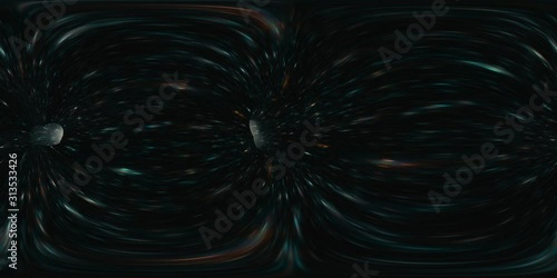 360° VR Space Warp into Bright Light photo