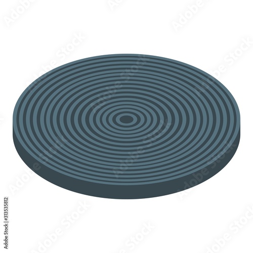 Electric spiral coil icon. Isometric of electric spiral coil vector icon for web design isolated on white background