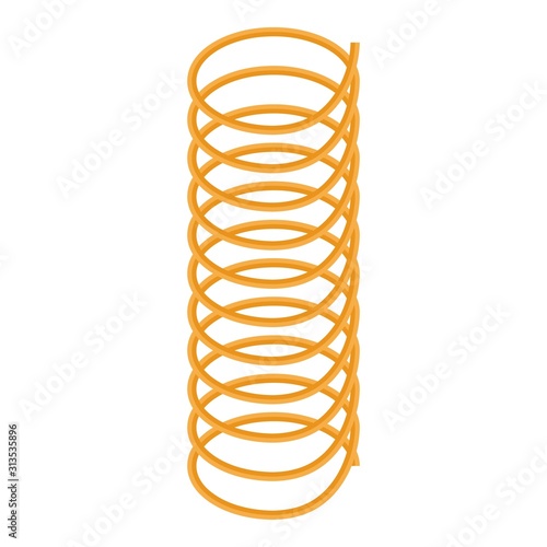 Curve coil icon. Isometric of curve coil vector icon for web design isolated on white background