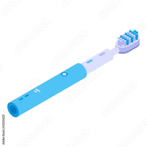 Electric kid toothbrush icon. Isometric of electric kid toothbrush vector icon for web design isolated on white background