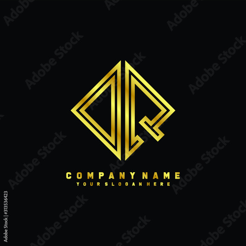 Free Download OQ initial letter luxury gold line logo - GFXLoad