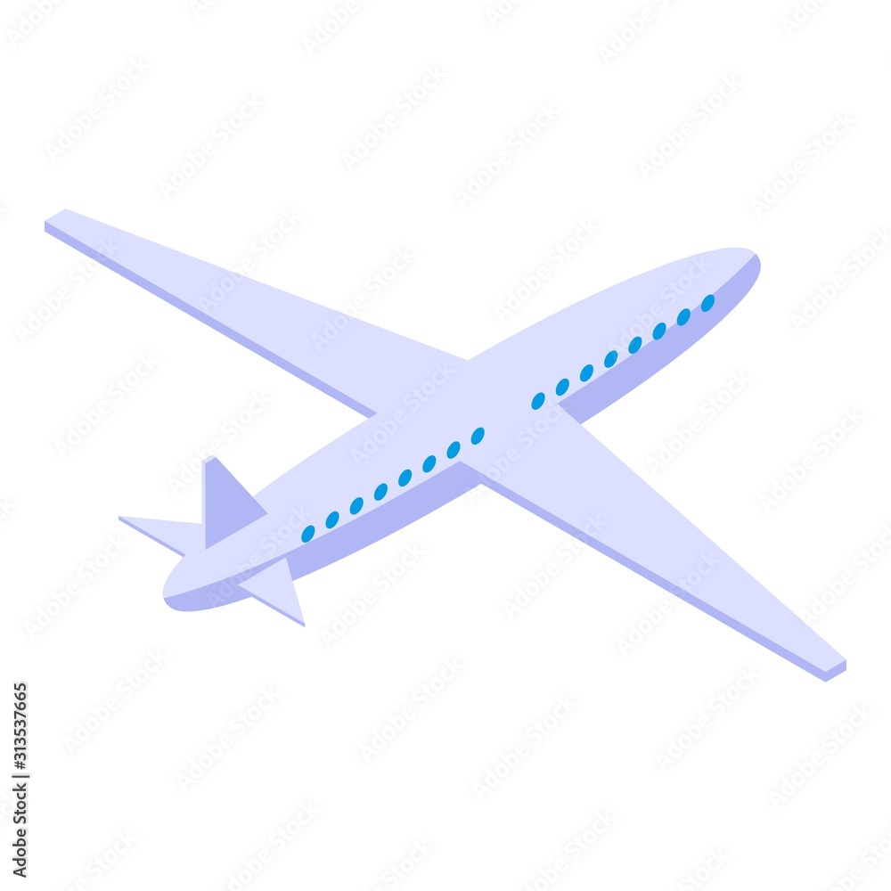 Airbus icon. Isometric of airbus vector icon for web design isolated on white background Airbus icon. Isometric of airbus vector icon for web design isolated on white background