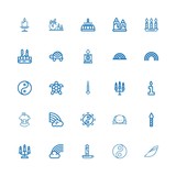 Editable 25 symbolic icons for web and mobile
