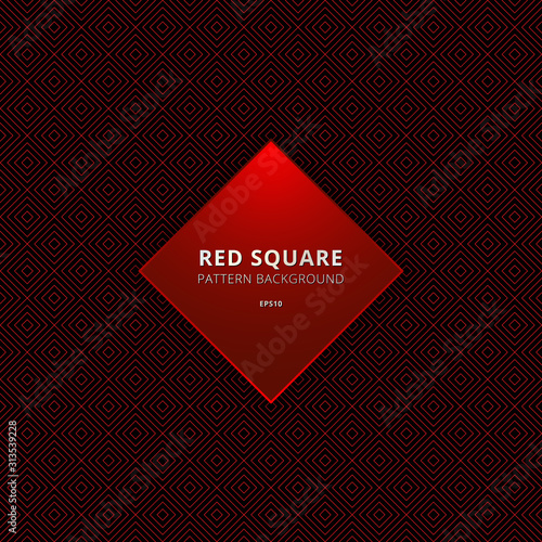 Abstract red square border ...
