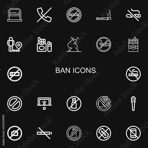Editable 22 ban icons for web and mobile