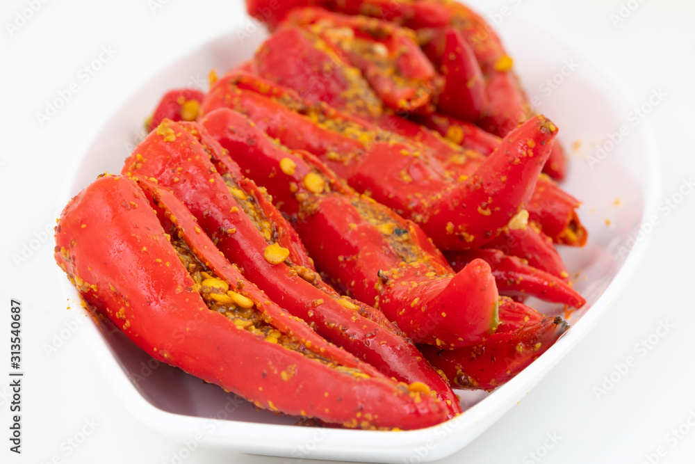 Indian Homemade Red Chilli Pickle Also Know as Mirchi Ka Achar, Loncha or Laal Mirch Ka Achar Indian Homemade Red Chilli Pickle Also Know as Mirchi Ka Achar, Loncha or Laal Mirch Ka Achar
