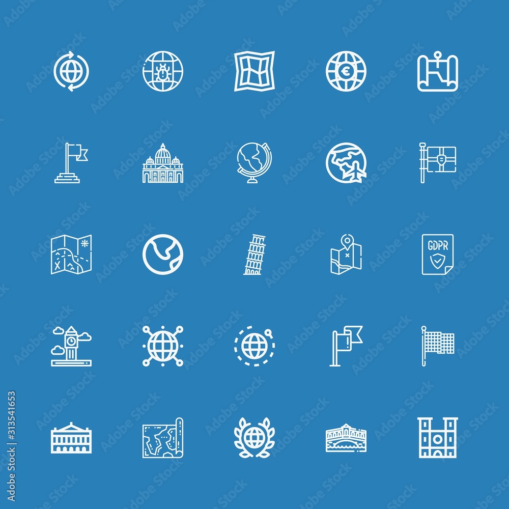 Editable 25 europe icons for web and mobile Editable 25 europe icons for web and mobile
