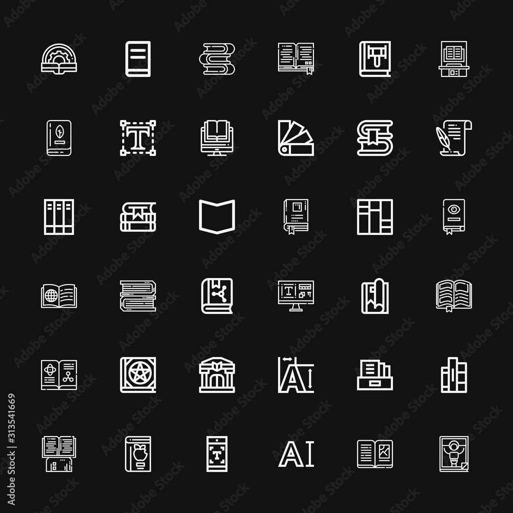Editable 36 publishing icons for web and mobile Editable 36 publishing icons for web and mobile