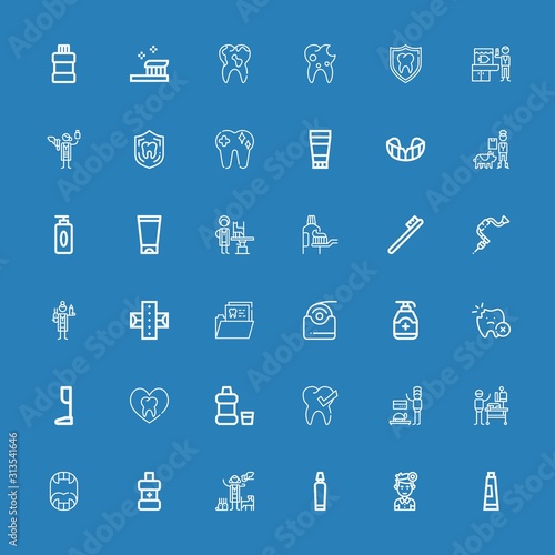 Editable 36 dental icons for web and mobile