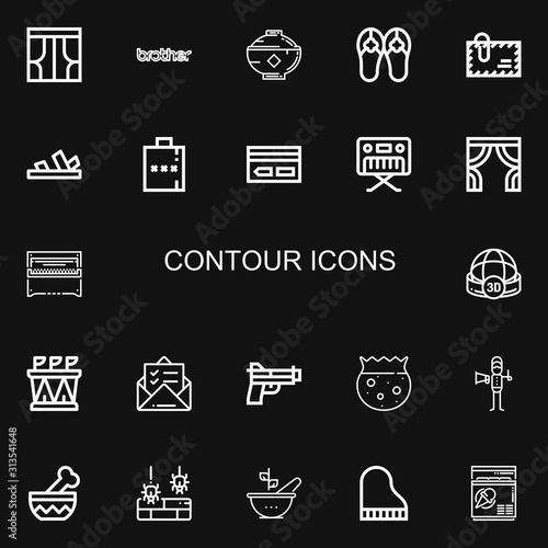 Editable 22 contour icons for web and mobile