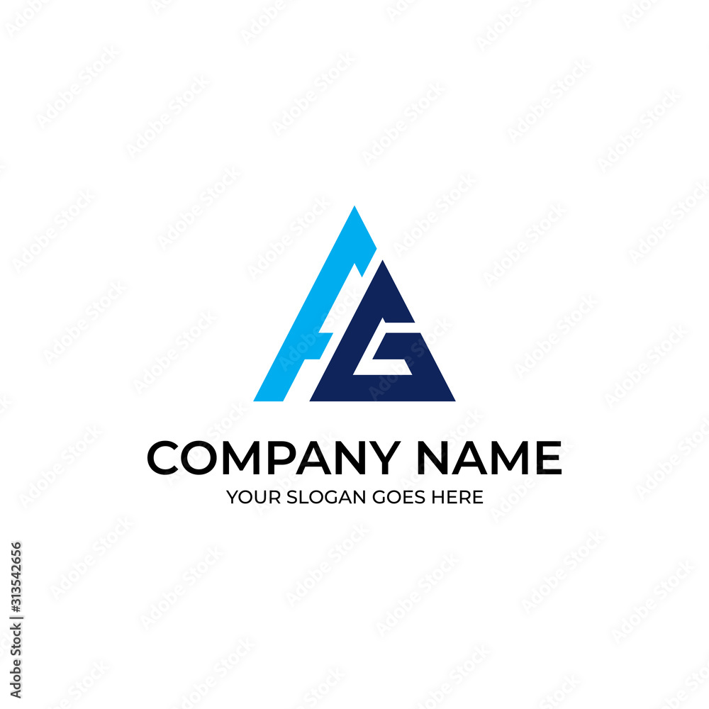 Triangle logo designs, FG logo vector,f initial logo Triangle logo designs, FG logo vector,f initial logo