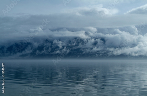 Fototapeta Naklejka Na Ścianę i Meble -  Mysterious Fog, Stikine River, Alaska