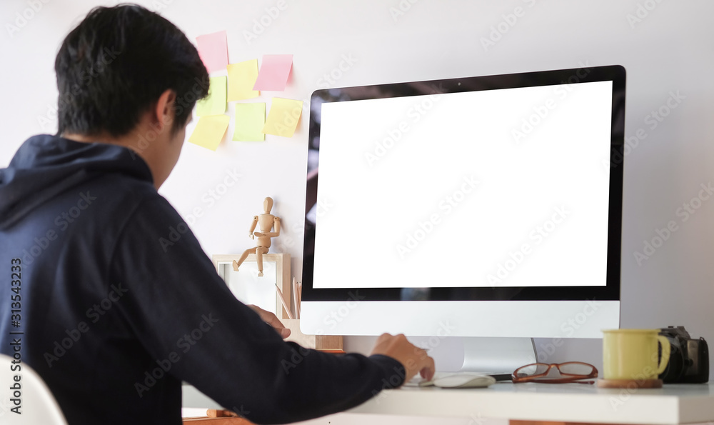 Mock up Copy Space Blank Screen Concept Business Working on Laptop. Mock up Copy Space Blank Screen Concept Business Working on Laptop.