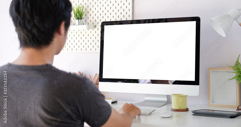 Mock up Copy Space Blank Screen Concept Business Working on Laptop. Mock up Copy Space Blank Screen Concept Business Working on Laptop.